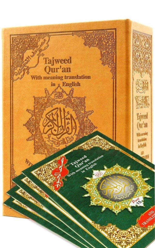 Tajweed Quran With English Translation and Transliteration In 30 Parts